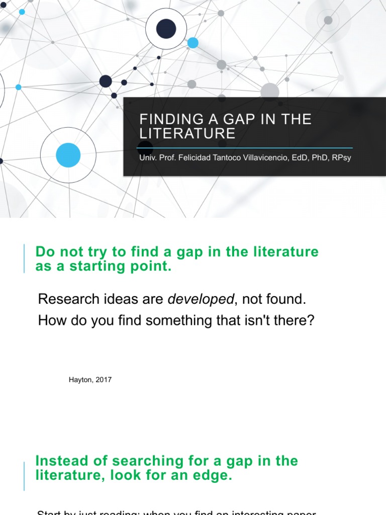 Identifying Gaps in Literature Research | PDF | Plagiarism | Cognition