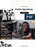 Public Speaking by Alan Albana