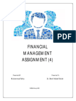 Financial Management Assignment (4) : Muhammad Fathy Dr. Sherif Abdel Fattah