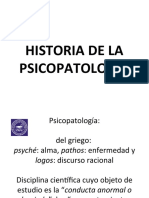 HISTORIA DE LA PSICOPATOLOGÍA