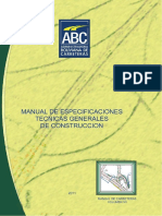 Manual de Especificaciones Tecnicas Generales de Construccion Caratula - Indice