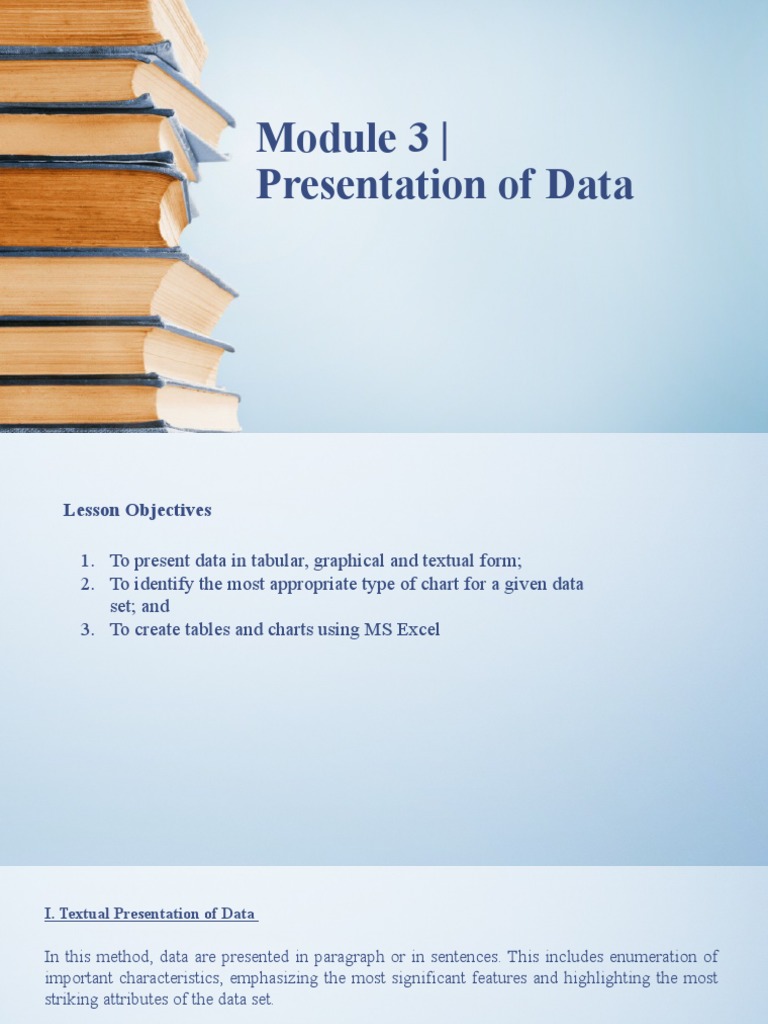 Module 3 Presentation Of Data Pdf Chart Histogram