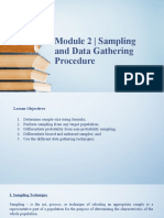 Module 2 - Sampling and Data Gathering Procedure