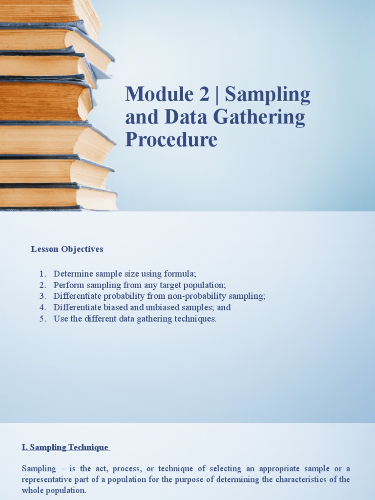 Module 2 Sampling and Data Gathering Procedure PDF Effect Size
