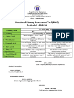 Functional Literacy Assessment Tool (FLAT) : For Grade 2 - ENGLISH