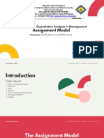 Assignment Model Report ILAGAN and ORATE