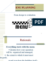 Part 3. Menu Design and Planning