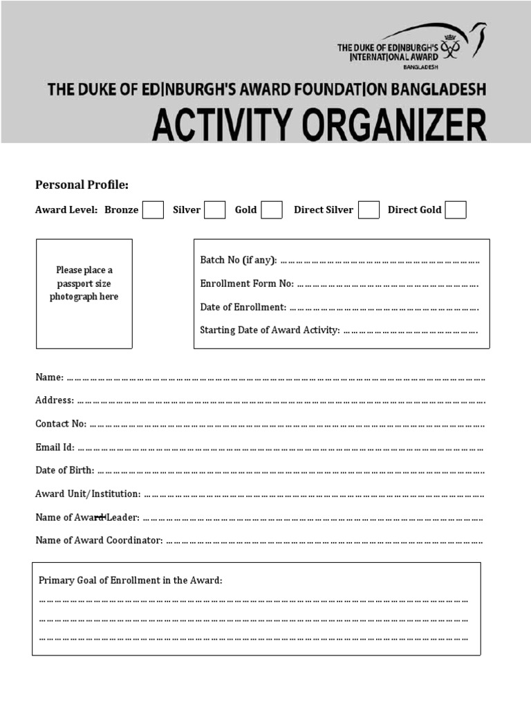 Award Participation Profile Template | PDF | Business | Wellness