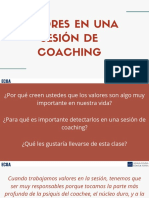 Valores coaching sesión