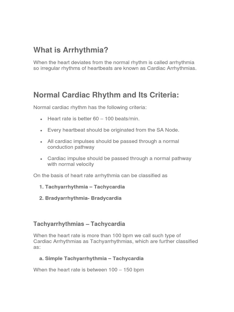What Is Arrhythmia | PDF | Heart Rate | Heart