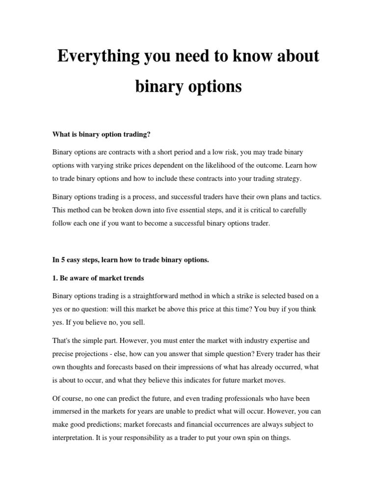 Binary Options Trading Guide Philippines | PDF | Option (Finance ...