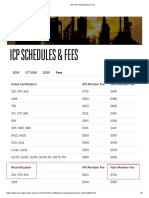 API - ICP Schedules & Fees