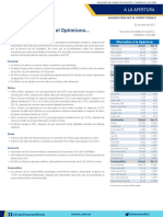 Mercados Recuperan El Optimismo : A La Apertura