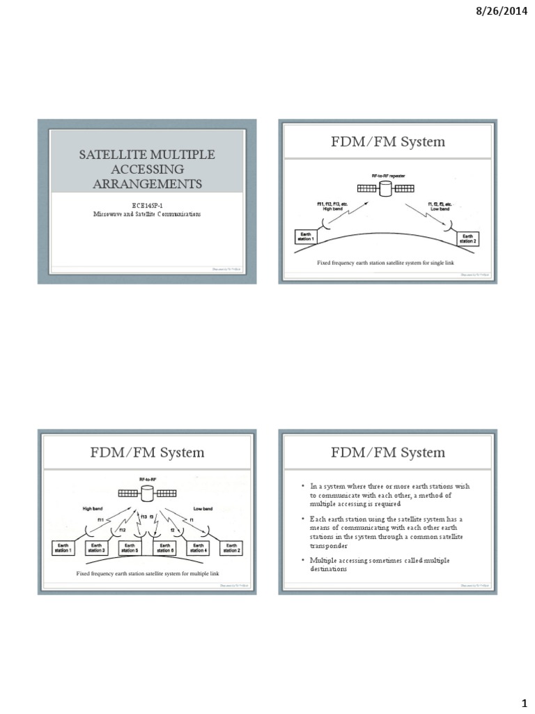 Satellite Multiple Accessing Systems | PDF | Channel Access Method ...