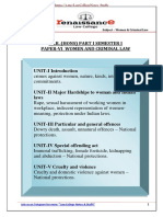 Women Criminal Law Renaissance Law College Notes