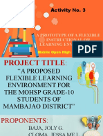 Activity No. 3: A Prototype of A Flexible Instructional or Learning Environment