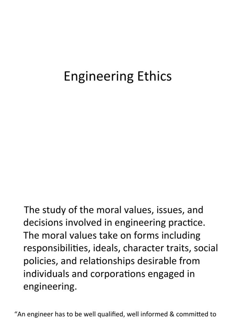 Understanding Engineering Ethics | PDF | Morality | Value (Ethics)