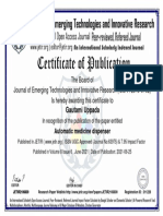 JETIR Publication - Certificate