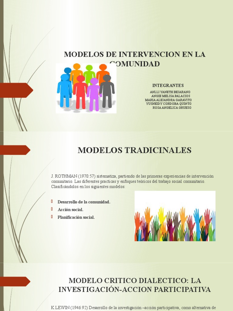 Modelos de Intervención Comunitaria | PDF | Sociedad | Trabajo Social