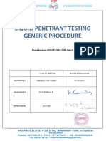 Liquid Penetrant Testing Generic Procedure: Procedure No. BCE/LPT/001-2021/Rev.0