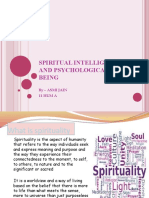 Spiritual Intelligence and Psychological Well Being: by - Asmi Jain 11 Hum A