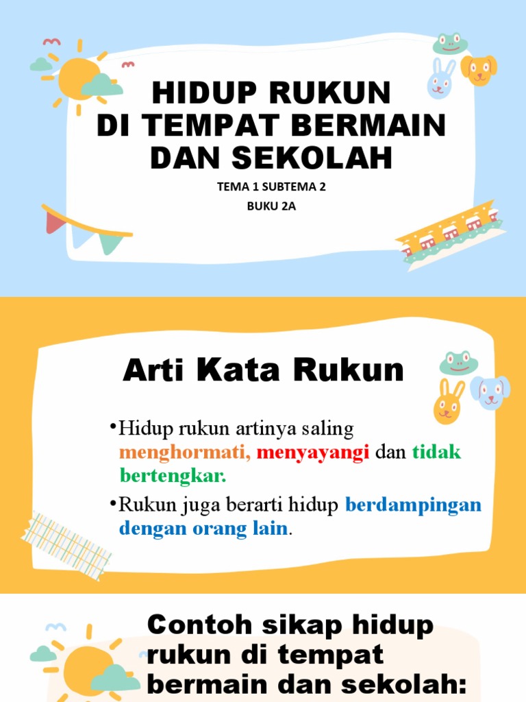 Hidup Rukun Di Tempat Bermain | PDF | Seni & Disiplin Bahasa