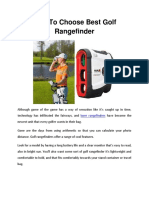 How To Choose Best Golf Rangefinder