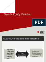 Topic 5: Equity Valuation