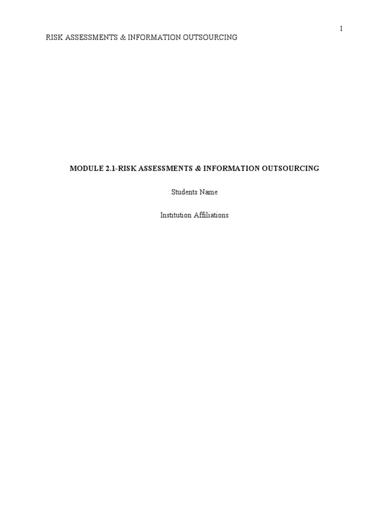 Module 2 1 Risk Assessments Edited Pdf Risk Assessment Risk