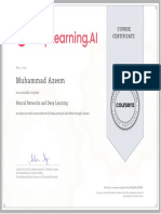 Deep Learning Certificate - Coursera