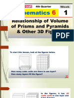 Relationship of Volume of Prisms and Pyramids & Other 3D Figures