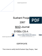 Sushant Poojary 2067 MAD-Journal Sybsc Cs-A: Certificate