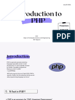 Introduction To PHP: Presenters