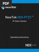 NewTek NDI-PTZ1 Manual