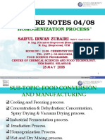 Homogenization process overview