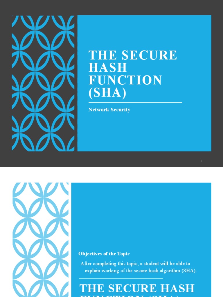 The Secure Hash Function (SHA) : Network Security | PDF | Algorithms ...