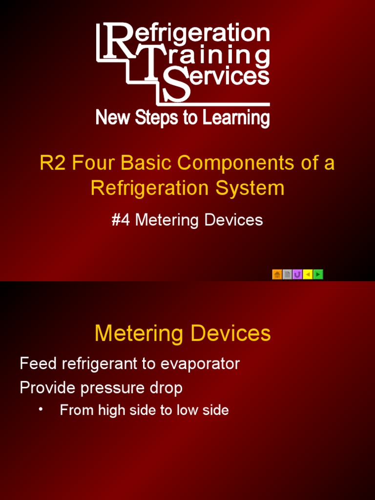 R2 Four Basic Components of A Refrigeration System 4 Metering Devices
