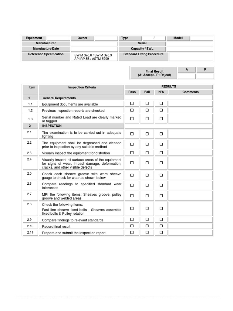 SWIM Sec.6 / SWIM Sec.3 Api RP 8B / Astm E709 | PDF | Wear | Mechanical ...
