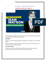 Jean Watson - Nursing Theorist: Theory of Human Caring