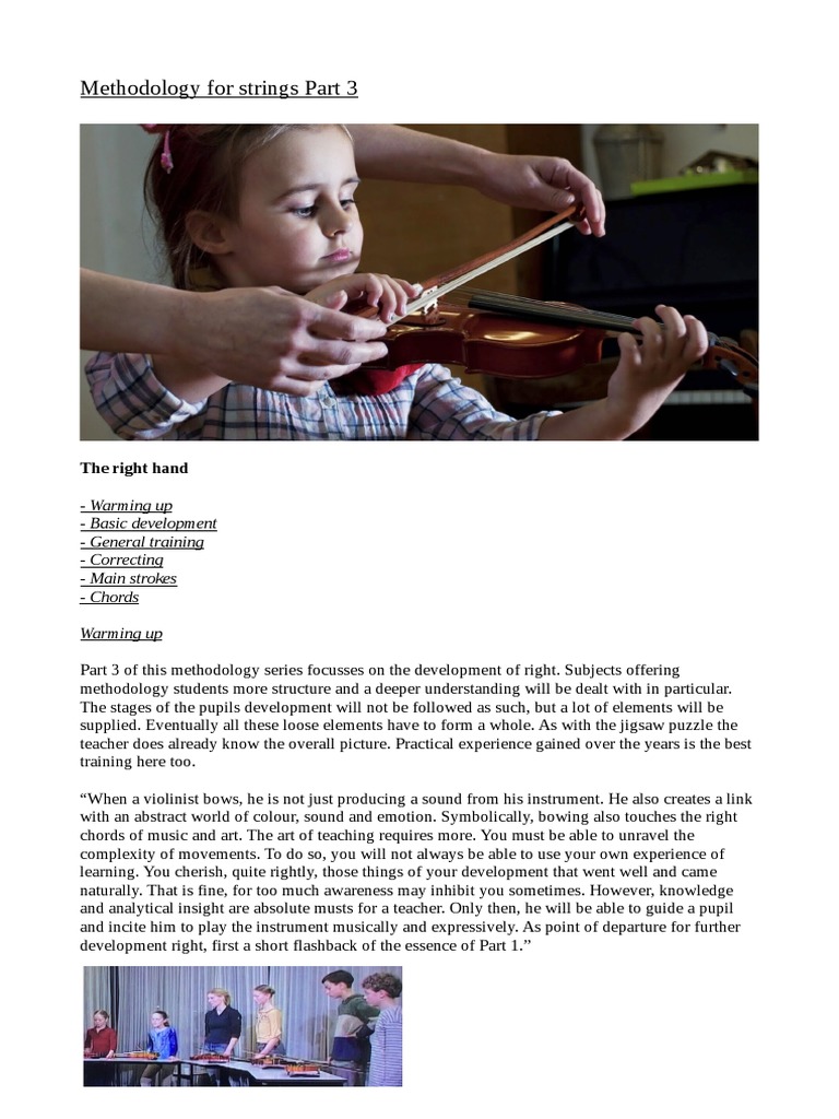 Right-Hand Technique for Strings Training | PDF | Anatomical Terms Of ...
