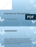 Engineering Management: Engr. Niñoel B. Dela Cruz