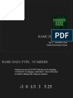 Basic Data Types: Day 3: Orientation Class Global Seed Science School