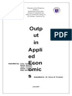 Outp Ut in Appli Ed Econ Omic S