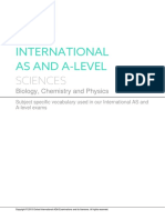 International As and A-Level: Sciences