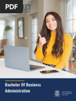 Bachelor of Business Administration: Programmes Recognised by Ugc Deb