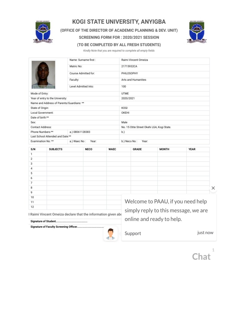 Kogi State University, Anyigba | PDF