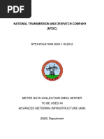 National Transmission and Despatch Company: SPECIFICATION DDS-110:2012