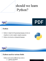 Why Should We Learn Python?