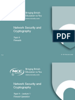 Network Security and Cryptography: Topic 9: Firewalls