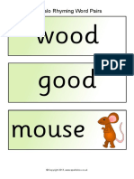 Good Mouse Wood: Gruffalo Rhyming Word Pairs
